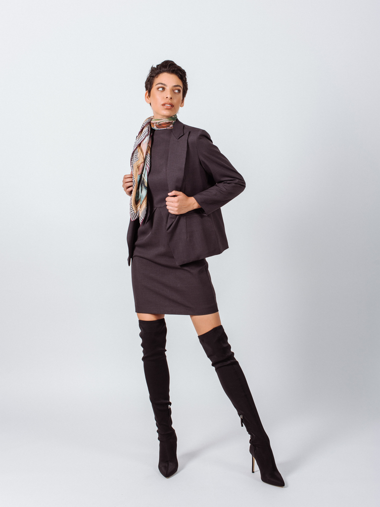 Classy Charcoal Wool Blazer